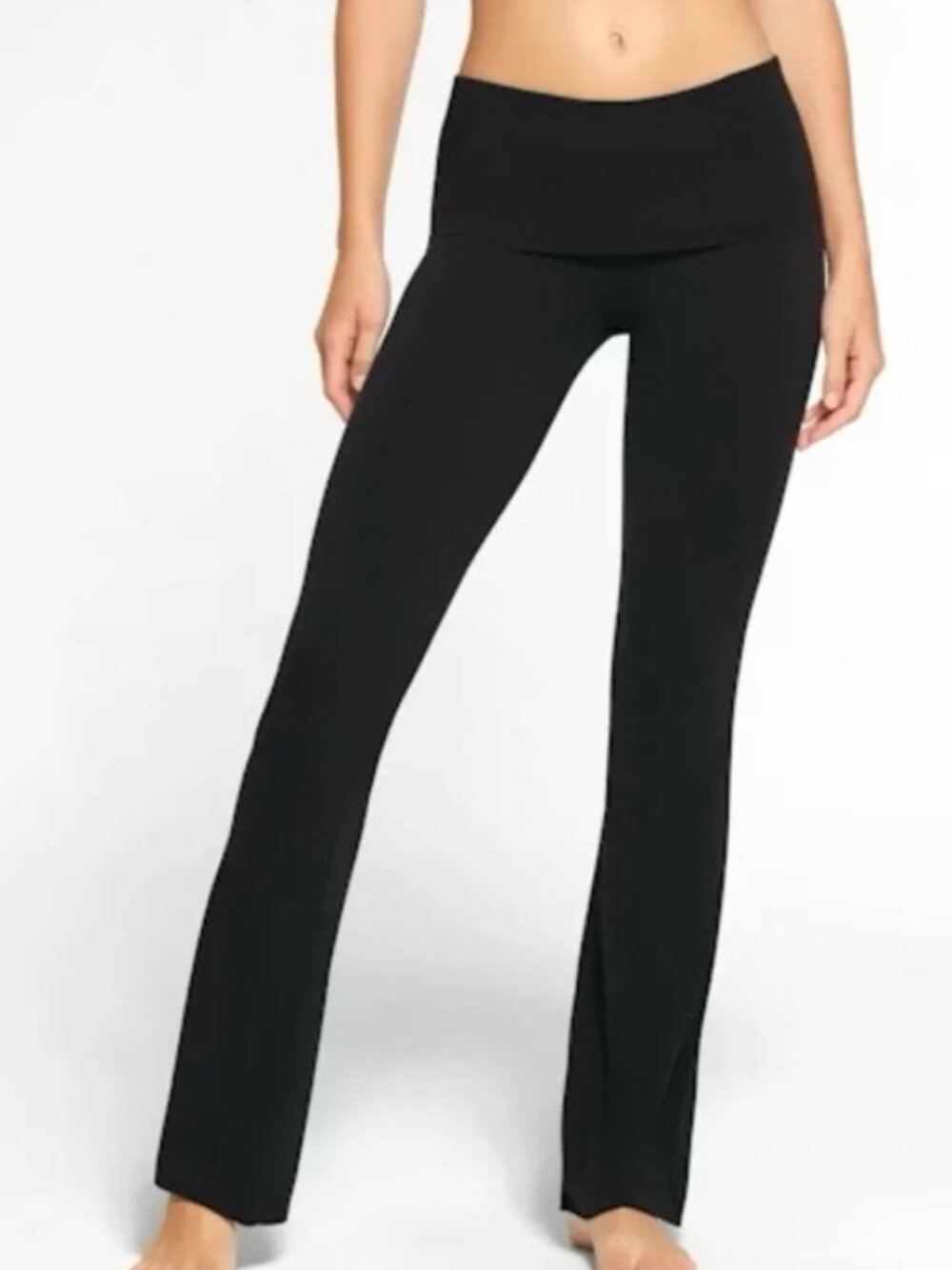 Skims Cotton Rib Foldover Leggings